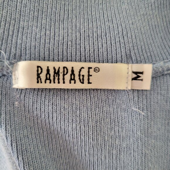 Vintage Rampage Blue Yellow Striped Knit Polo Sweater Rugby Dress M - Picture 5 of 7